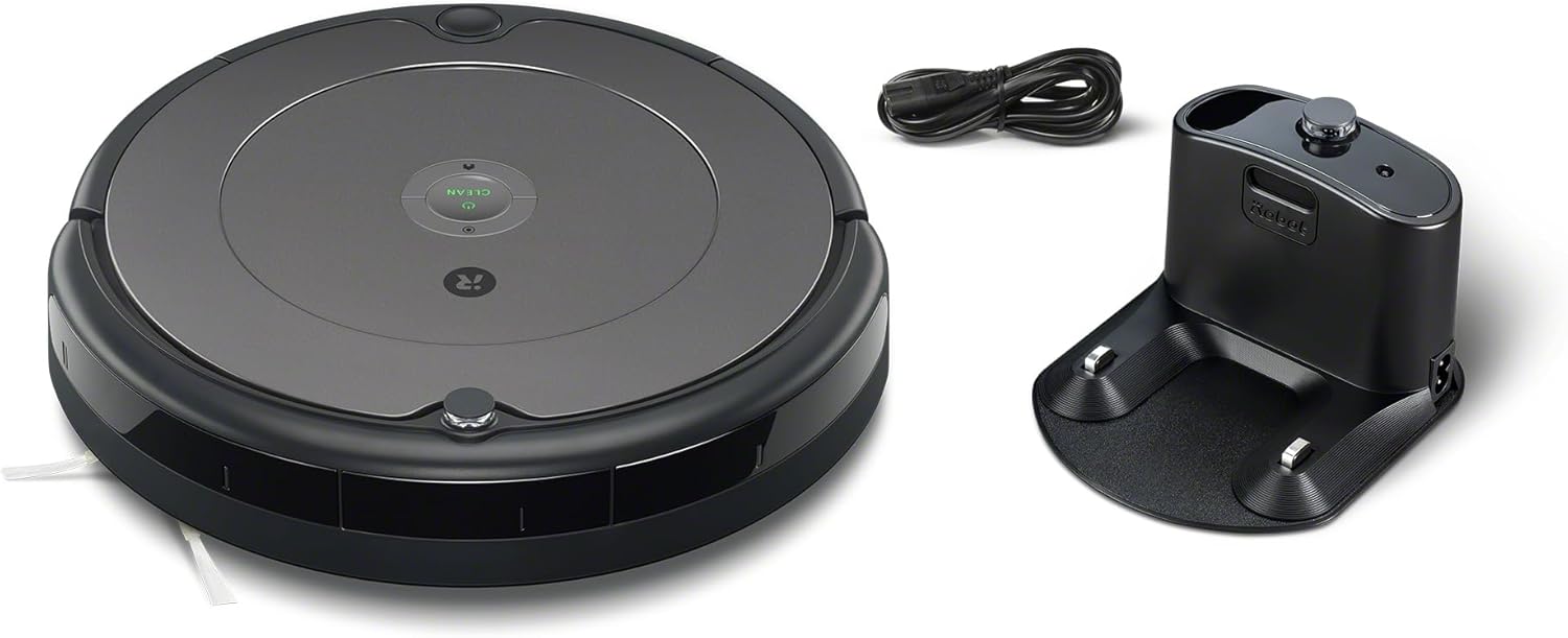 iRobot Roomba Combo Essential Saug- und Wischroboter (Y0112), leistungsstarkes Saugen und Wischen, 4-Stufen-Reinigungssystem, 3 Saugstufen, Spot-Cleaning, steuerbar über App, Tasten oder Sprache, Wei