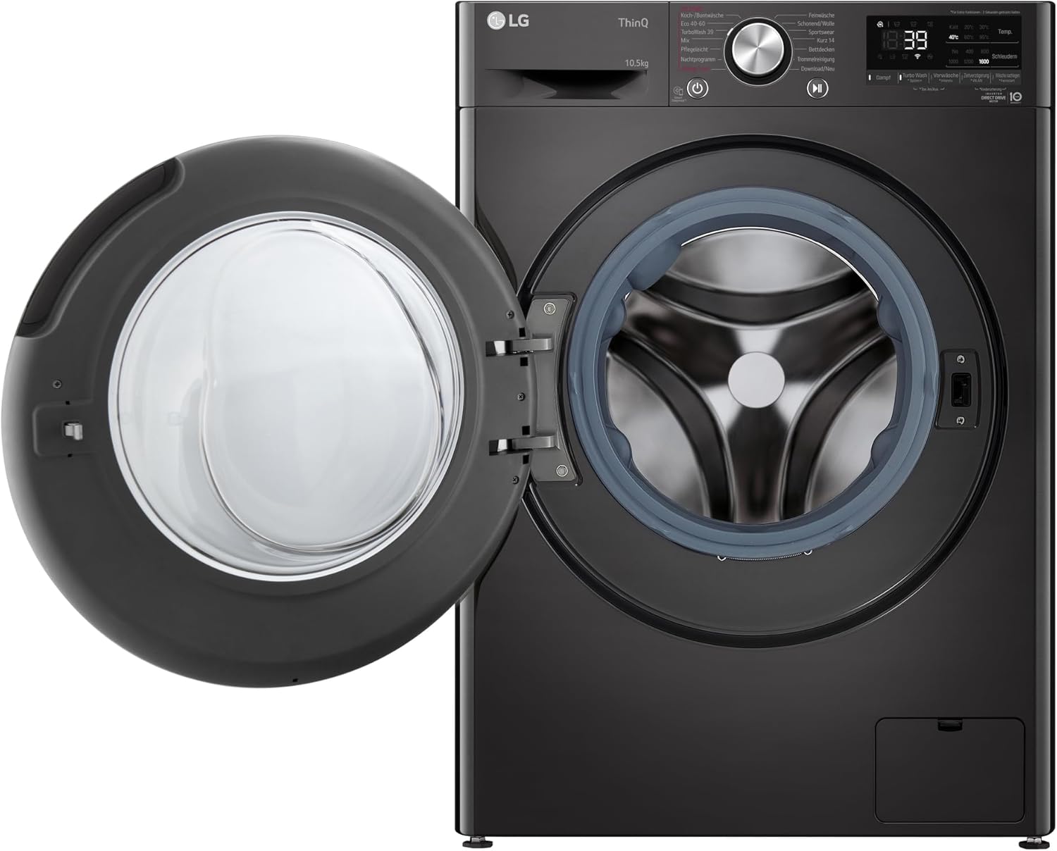 LG F4WV7080, Klasse A, Frontlader-Waschmaschine 8 kg, 1400 U/Min, AI Direct Drive, Wi-Fi, Tiefenreinigung mit Dampf, Groe Kapazitt, TRIPLE A, Außentür aus Sicherheitsglas, 62 x 60 x 85 cm Wei