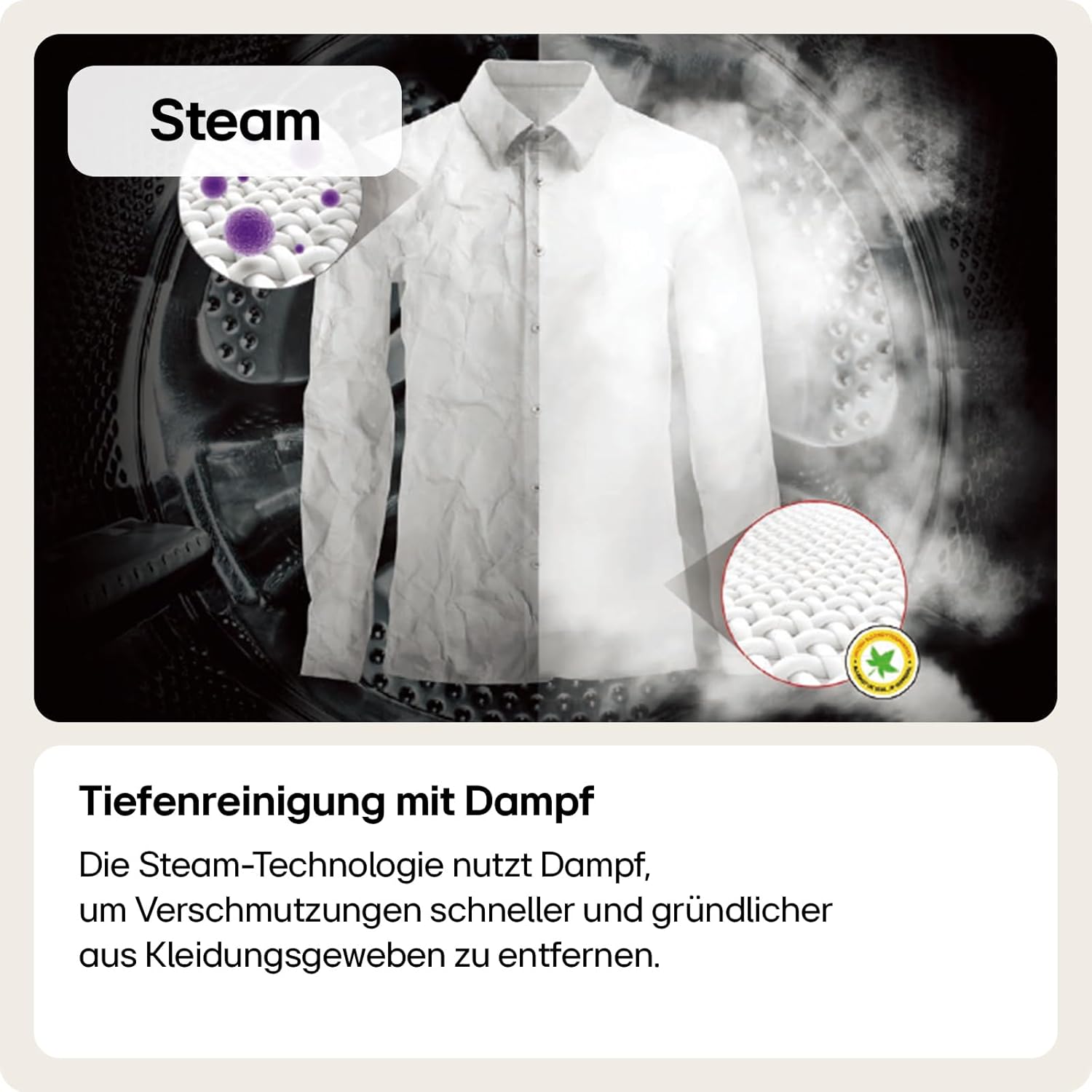 LG F4WV7080, Klasse A, Frontlader-Waschmaschine 8 kg, 1400 U/Min, AI Direct Drive, Wi-Fi, Tiefenreinigung mit Dampf, Groe Kapazitt, TRIPLE A, Außentür aus Sicherheitsglas, 62 x 60 x 85 cm Wei