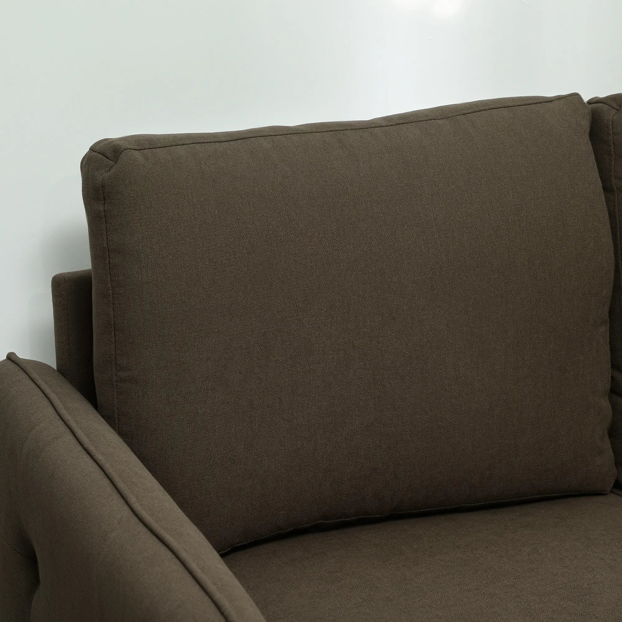 HOMCOM 2-Sitzer Sofa mit Stauraum & Samtoptik, Braun