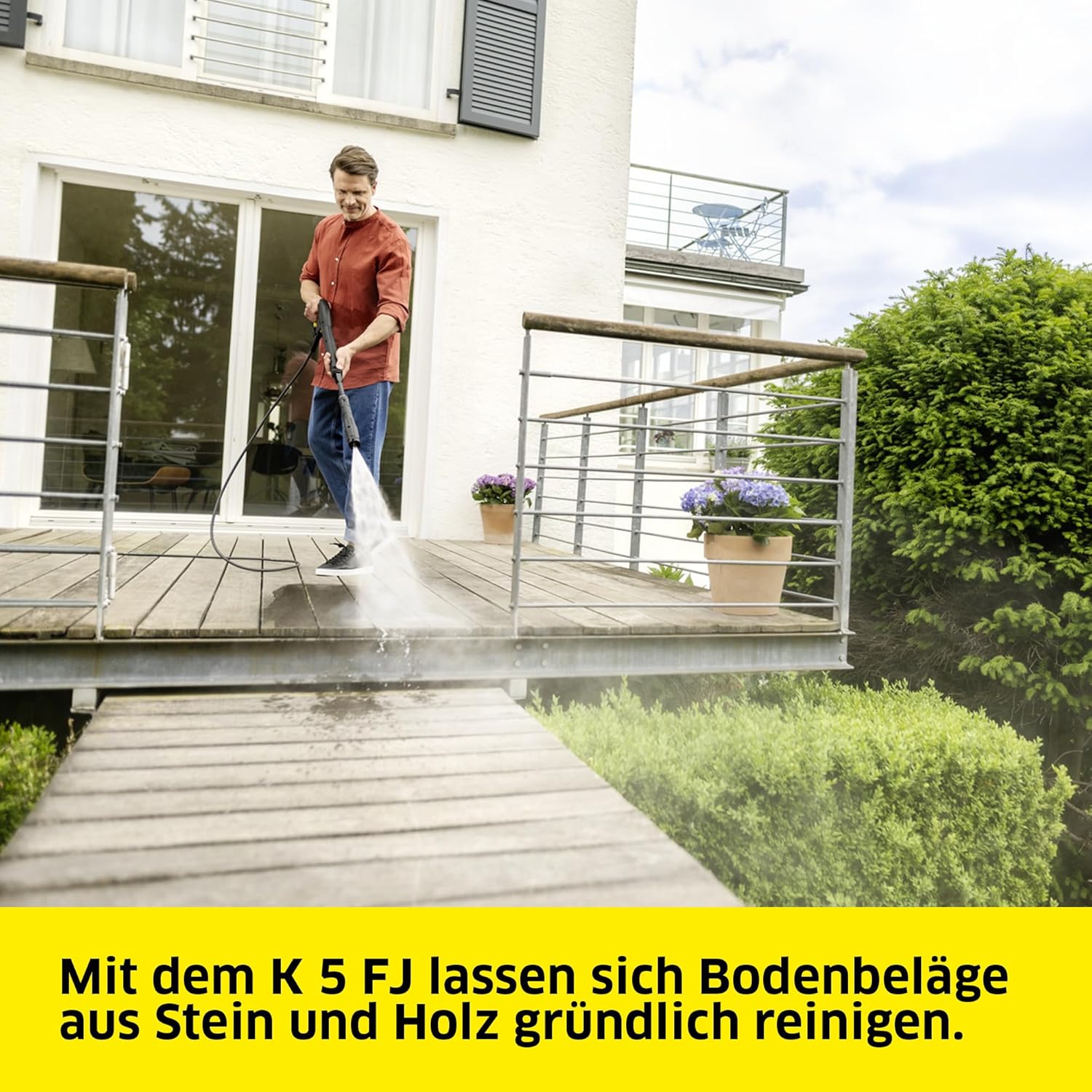 Kärcher Hochdruckreiniger K 5 Power Control, Druck: max. 145 bar, Fördermenge: 500 l/h, Flächenleistung: 40 m²/h, Wasserfilter, Gewicht: 13 kg, Hochdruckschlauch und -pistole, Dreckfräser, Strahlrohr