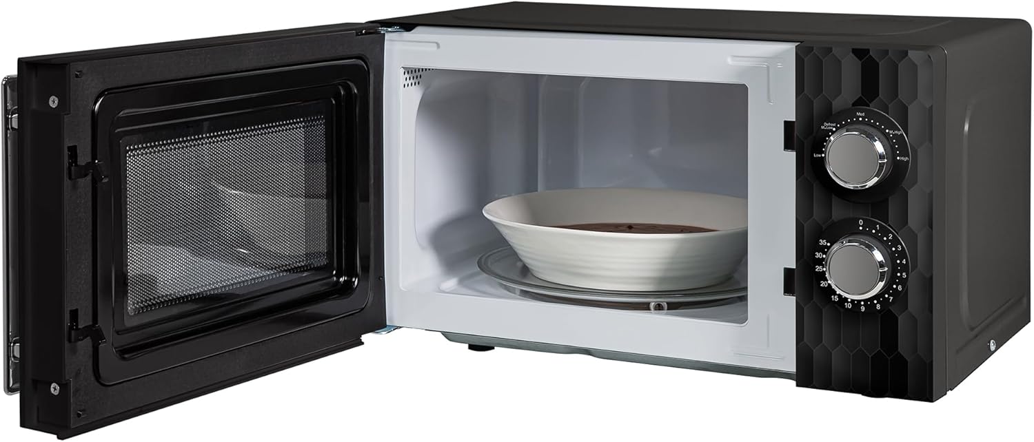 Russell Hobbs Honeycomb RHMM715G 17 Liter 700 W Grau Solo manuelle Mikrowelle mit 5 Leistungsstufen, integrierter Timer und Auftaufunktion