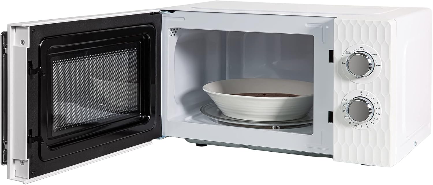 Russell Hobbs Honeycomb RHMM715G 17 Liter 700 W Grau Solo manuelle Mikrowelle mit 5 Leistungsstufen, integrierter Timer und Auftaufunktion