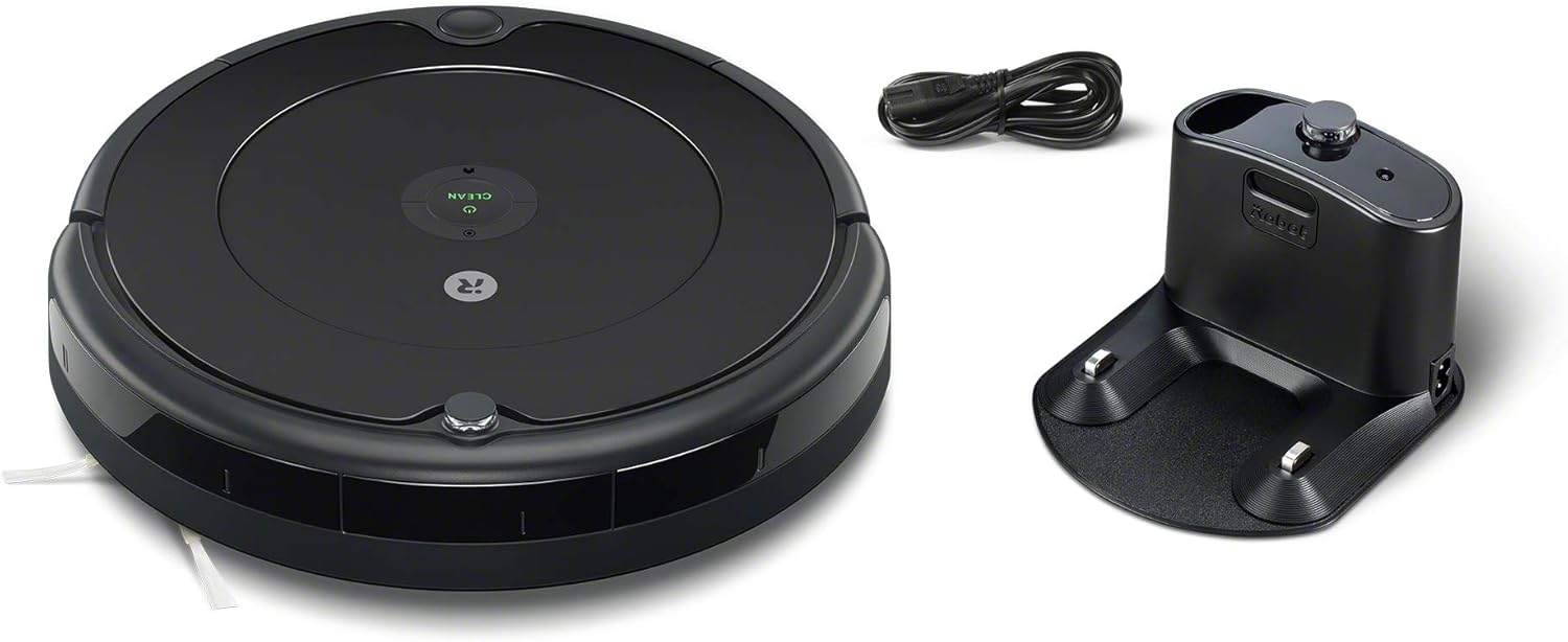 iRobot Roomba Combo Essential Saug- und Wischroboter (Y0112), leistungsstarkes Saugen und Wischen, 4-Stufen-Reinigungssystem, 3 Saugstufen, Spot-Cleaning, steuerbar über App, Tasten oder Sprache, Wei