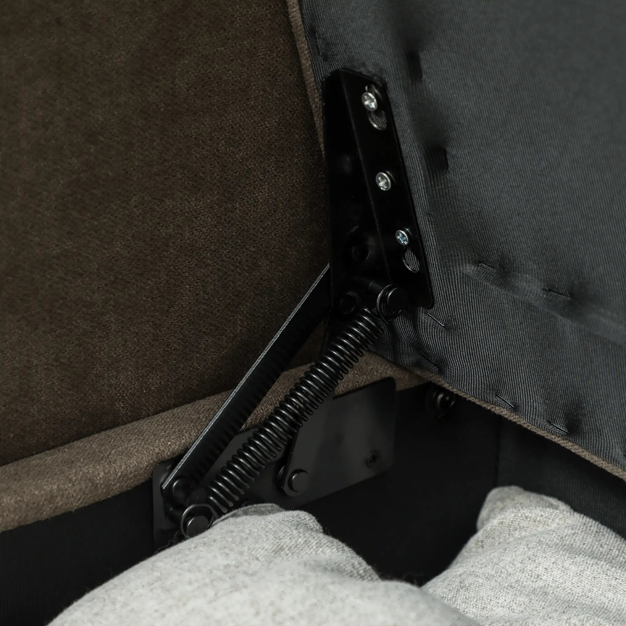 HOMCOM 2-Sitzer Sofa mit Stauraum & Samtoptik, Braun