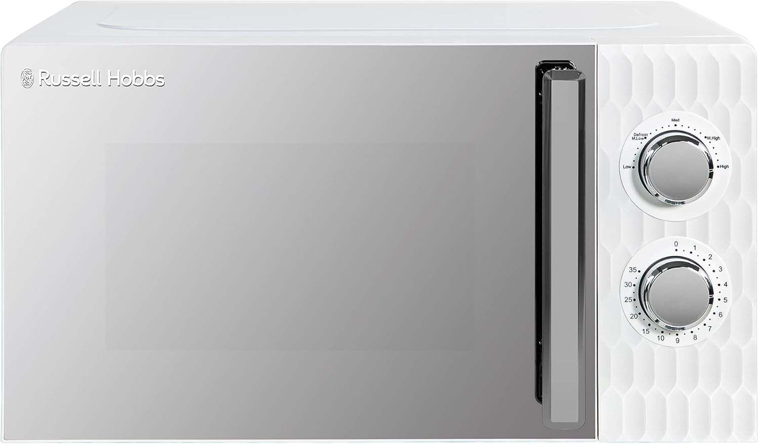 Russell Hobbs Honeycomb RHMM715G 17 Liter 700 W Grau Solo manuelle Mikrowelle mit 5 Leistungsstufen, integrierter Timer und Auftaufunktion