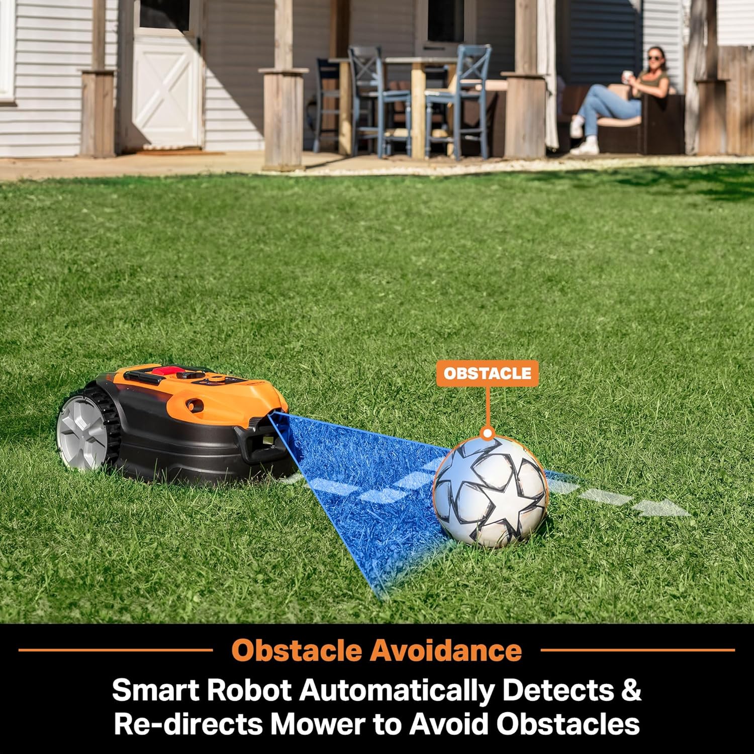 LawnMaster VBRM16 OcuMow™ Mähroboter für geeignet für bis zu 100 qm-Selbstfahrender Rasenmäher Roboter mit MX 24V 4.0Ah Lithium-Ionen Akku Ohne Kabel