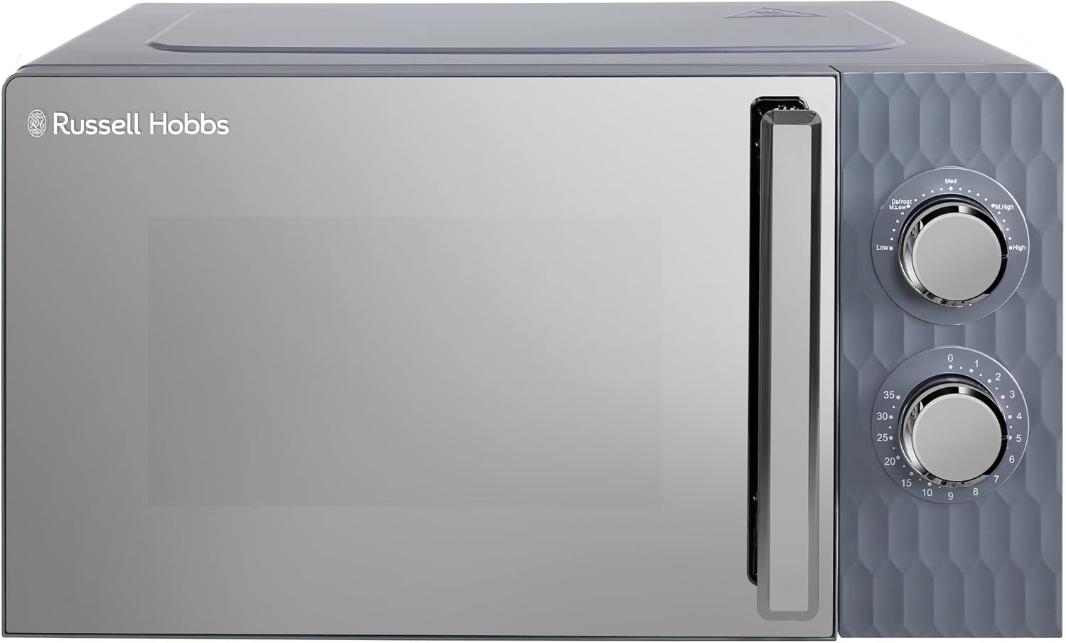 Russell Hobbs Honeycomb RHMM715G 17 Liter 700 W Grau Solo manuelle Mikrowelle mit 5 Leistungsstufen, integrierter Timer und Auftaufunktion