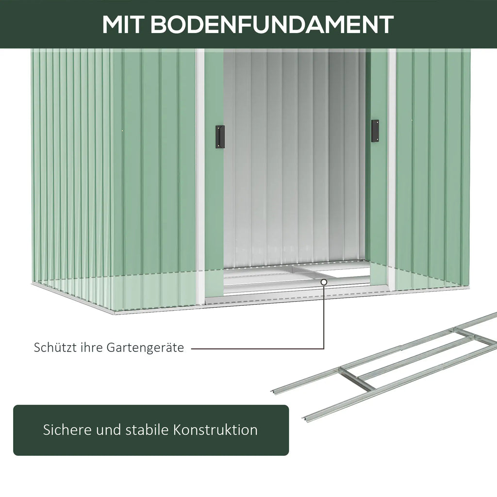 Outsunny Geräteschuppen mit Schiebetüren und Belüftung