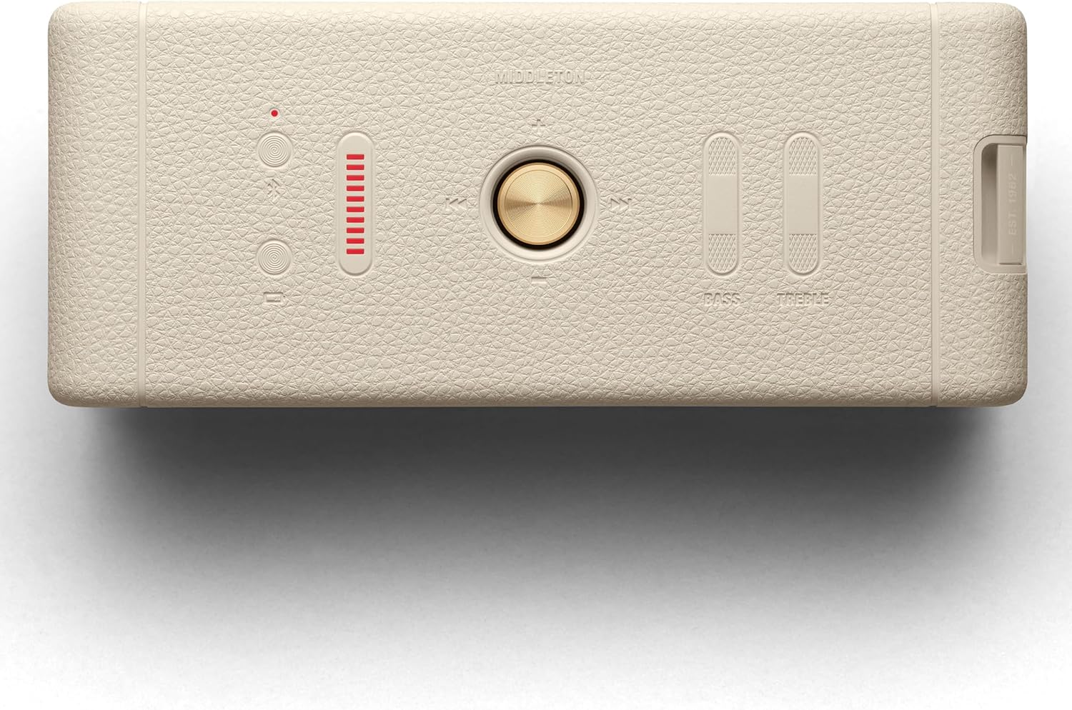 Marshall Middleton kabelloser tragbarer Bluetooth-Lautsprecher, über 20 Stunden tragbare Spielzeit, wasserfest IP67 – Crème